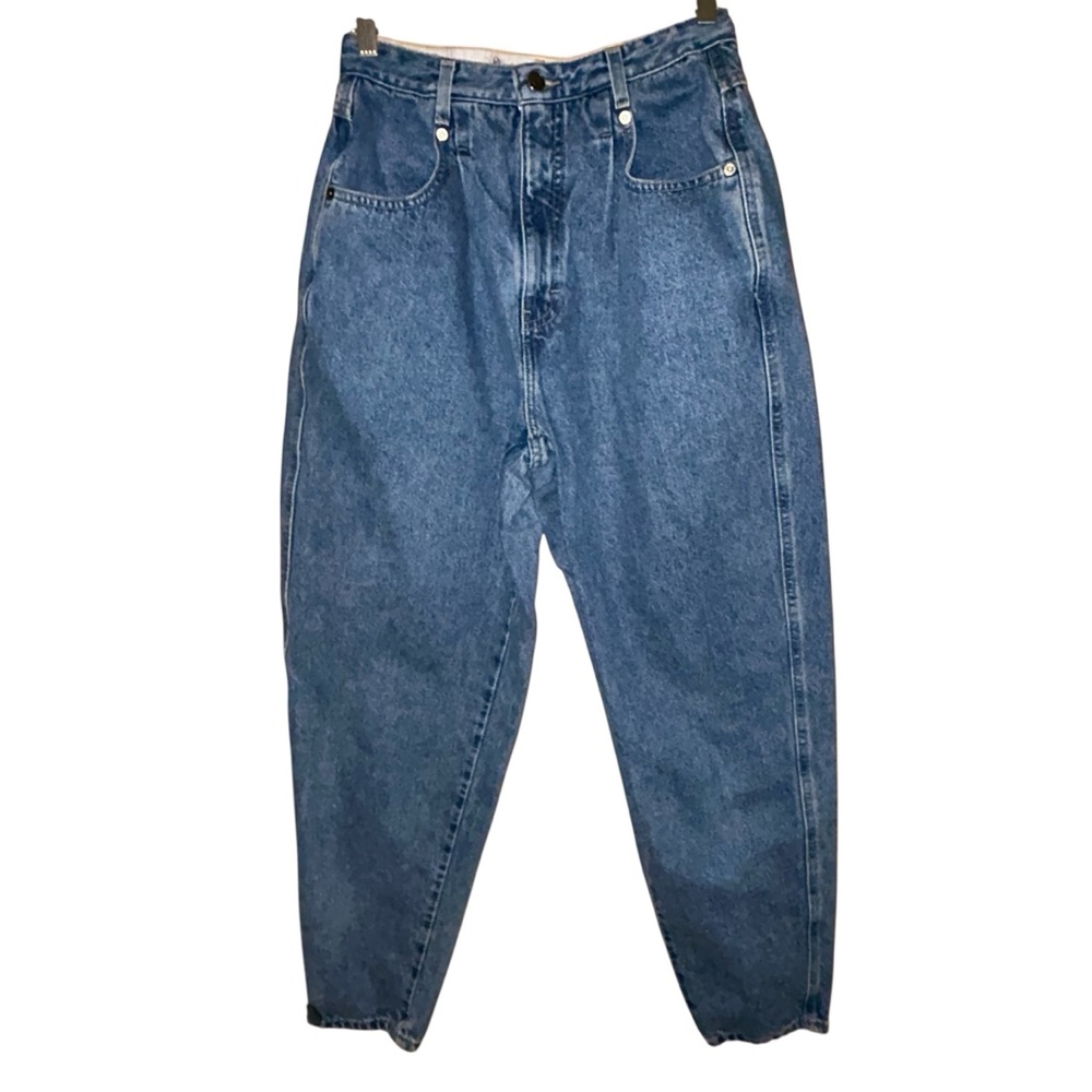 Brittania Baggy Fit Jeans Womens 12x30 Cotton Mom Jeans High‎ Rise Vintage 90s